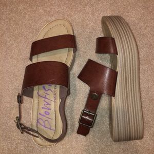 Blowfish Platform Leather Sandals
